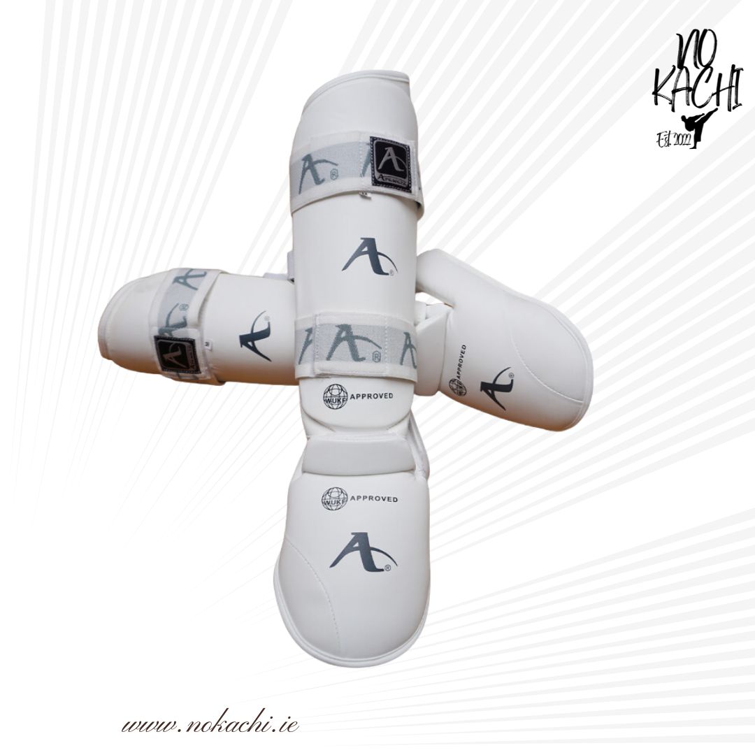 Arawaza White Shin Pads WUKF Approved