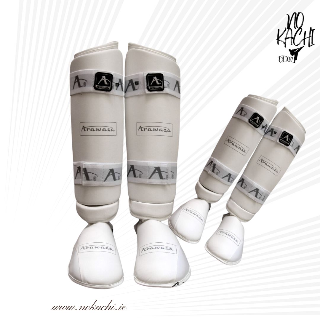 Arawaza White Shin Pads WUKF Approved